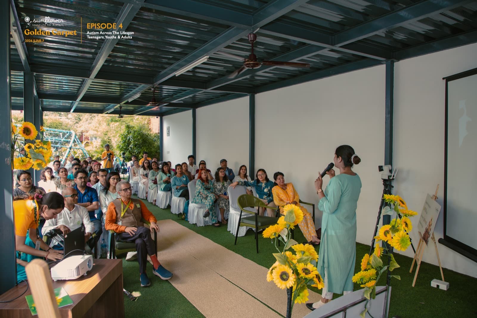Parents and professionals gathered at a Golden Carpet forum